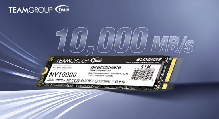 TEAMGROUP Rilis SSD NV10000: Penyimpanan PCIe 5.0 10.000 MB/s dengan Pendingin Graphene